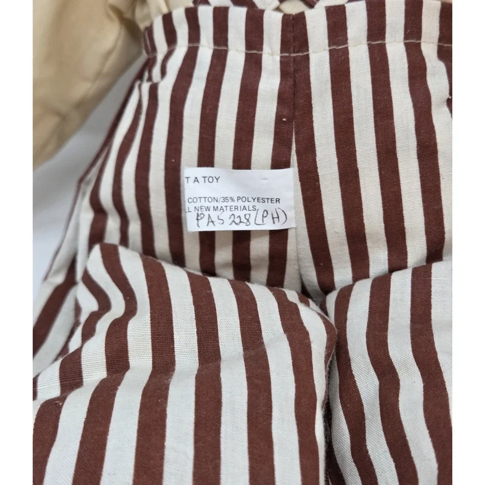 Country Farmhouse Fabric Bunny Rabbit Doll Pair Retro Striped Gingham Décor